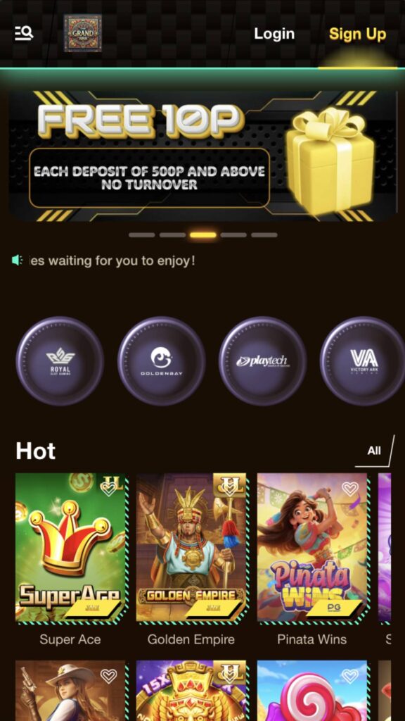 THEGRAND888 Casino App Preview - Lobby