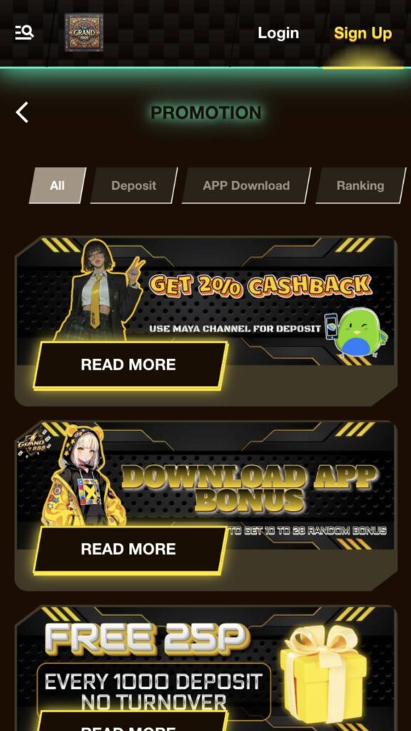 THEGRAND888 Casino App Preview - Promos